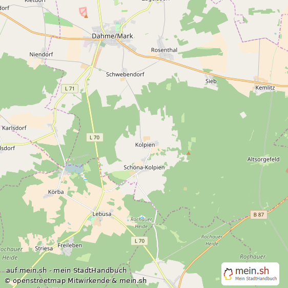 Sch?na-Kolpien Landkreis Teltow-Fl?ming Landkarte © Openstreetmap Contributors Sch?na-Kolpien  Karte